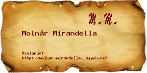 Molnár Mirandella névjegykártya